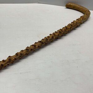 Vintage Knobby Wood Walking Cane Stick Staff UNIQUE